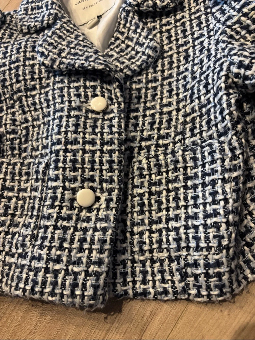 Janie and Jack Black and White Tweed Jacket & Shorts Set